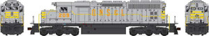 24890 - Bowser HO GMD SD40 QNSL Gray w/Large Orange Outlined Yellow Lettering, Snow Shields #215 DC 24890 - Bowser HO GMD SD40 QNSL Gray w/Large Orange Outlined Yellow Lettering, Snow Shields #215 DC
