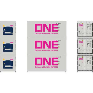 ATH17730 - 20’ Reefer Container ONE 3-Pack N Scale