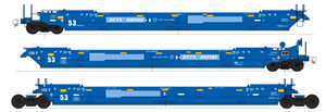 47370-02 - Intermountain Railway Co. -- HO Gunderson Maxi IV Late Well Car 3-Pack - Trailer Train ex-BRAN #890191 47370-02 - Intermountain Railway Co. -- HO Gunderson Maxi IV Late Well Car 3-Pack - Trailer Train ex-BRAN #890191