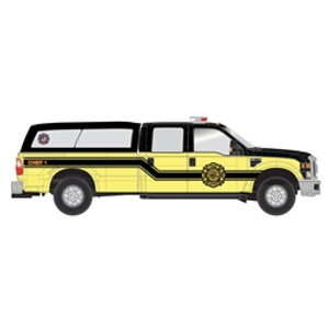 35000011 - Atlas - Ford(R) F-350 Crew-Cab Pickup Truck - Yellow Fire Chief Command Unit 35000011 - Atlas - Ford(R) F-350 Crew-Cab Pickup Truck - Yellow Fire Chief Command Unit
