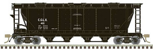 20007151 - Atlas HO Slab Side Covered Hopper CGLX #401