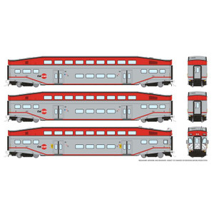 146027 - Rapido HO BiLevel Commuter Car: CalTrain (Cab: 112 Coaches: 219 225) 146027 - Rapido HO BiLevel Commuter Car: CalTrain (Cab: 112 Coaches: 219 225)
