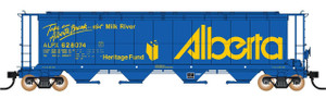 45118-69 - Intermountain Railway Company - HO NSC 4550 Cu. Ft. Cylindrical Covered Hopper - Trough Hatch,  Alberta "Take a Break" - ALPX  #628064  Hythe 45118-69 - Intermountain Railway Company - HO NSC 4550 Cu. Ft. Cylindrical Covered Hopper - Trough Hatch,  Alberta "Take a Break" - ALPX  #628064  Hythe