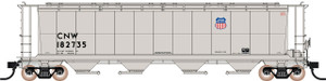 65142-02 - Intermountain Railway Company - N NSC 4550 Cu. Ft. Cylindrical Covered Hopper - Trough Hatch, C&NW - UP Gray w/Shield CNW #182777 65142-02 - Intermountain Railway Company - N NSC 4550 Cu. Ft. Cylindrical Covered Hopper - Trough Hatch, C&NW - UP Gray w/Shield CNW #182777