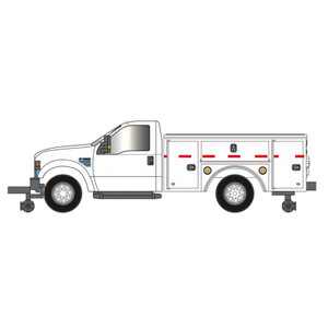 30000163 - Atlas HO Ford F-350 [HI-RAILER] Work Truck White, Unlettered