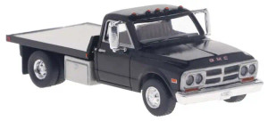 19669 - Brekina Automodelle HO 1981 GMC Sierra Grande Flatbed Truck - Assembled -- Black 19669 - Brekina Automodelle HO 1981 GMC Sierra Grande Flatbed Truck - Assembled -- Black