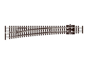 SL-E389F - Peco N Code 55 Turnout, Large Radius, Left Hand SL-E389F - Peco N Code 55 Turnout, Large Radius, Left Hand