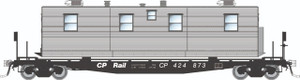 138114A - Rapido Trains - HO F30A 50' Flat Car w/Camp Van: CP - MOW: Single Car 138114A - Rapido Trains - HO F30A 50' Flat Car w/Camp Van: CP - MOW: Single Car