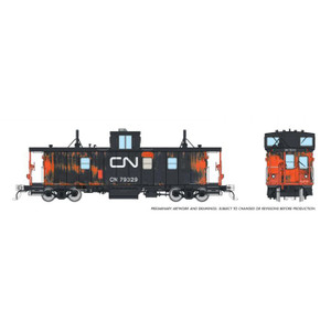 166039 - Rapido HO Scale Canadian National Hawker Siddeley Van -- CN - Faded: #79329 - 2nd Run