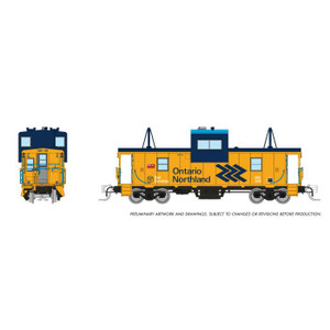 510060 - Rapido - N Wide Vision Caboose: Ontario Northland - Chevron: #125