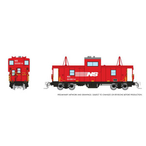 510077 - Rapido - N Wide Vision Caboose: Norfolk Southern: #555614