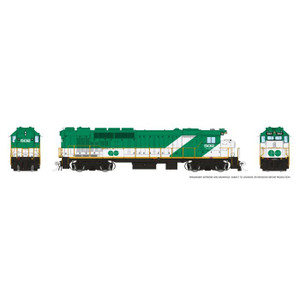 34507 - Rapido Trains - HO GP40TC GO Transit - Green & White, Early Font: #502 DCC/Sound