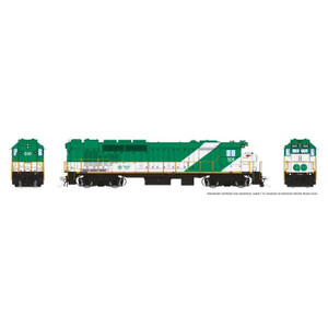 34509 - Rapido Trains - HO GP40TC GO Transit - Green & White, Late Font: #500 DCC/Sound
