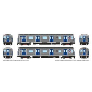 209002 - Rapido Trains - HO R32 "Brightliner" Subway 2-Car Set: NYCTA - TA Logo: B 6th Ave Exp DC/Silent