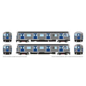 209310 - Rapido Trains - HO R32 "Brightliner" Subway 2-Car Set: NYCTA - M Logo: G Queens Blvd/Crosstown DC/Unpowered
