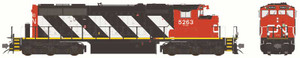 26212 - Bowser - HO SD40-2W 2nd Run Canadian National Sergeant Stripe 2010s+ #5263 DC/Silent