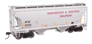 910-49332 - WalthersMainline HO - 39' Trinity 3281 2-Bay Covered Hopper - Ready-to-Run -- Winchester & Western #9693
