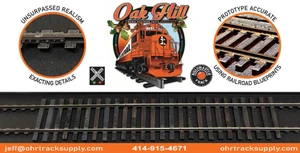 Oak Hill Model Railroad Track Supply - HO Yard/Industry Straight Track Kit 32"