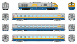 9113001 - Rapido Trains - HO LRC Trainset (DC/Silent): VIA Rail: Set #1 (#6904 + 3458, 3313, 3345)