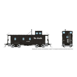 225006 - Rapido Trains HO - D&RGW End Cupola As-built Steel Caboose: Black Scheme: #01430