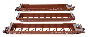 910-55820 - Walthers Mainline HO - NSC Articulated 3-Unit 53' Well Car - Ready to Run -- Canadian National GTW #676008