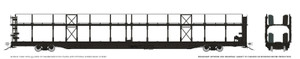 1024099 - Rapido - HO NSC 89' Bi-Level Autorack: Painted/Unlettered Black: Single Car