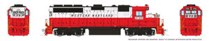1078041 - Rapido - HO EMD GP40 (DC/Silent): Western Maryland - Circus Scheme: #3796