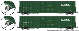 191015 - Rapido - HO Trenton Works 6637cuft boxcar w/ EOT: BC Rail - As-Delivered: #60183 + #60202