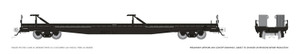 1130998 - Rapido - HO Marine Industries Piggyback Flatcar: Black, unlettered: Single Car
