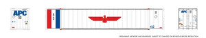 1069002 - Rapido - HO 53' high-cube Container (2-pack): APC