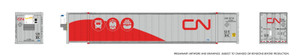 1069005 - Rapido - HO 53' high-cube Container (2-pack): CN - Tri-modal Scheme