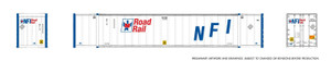 1069014 - Rapido - HO 53' high-cube Container (2-pack): NFI RoadRail