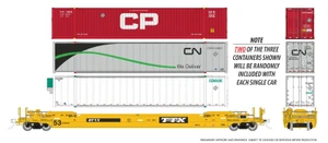 1132504 - Rapido - HO 53' Husky-Stack well car 2-Pack: TTX - As Delivered: 3-Pack #2