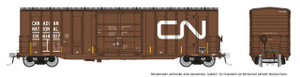 1131004A - Rapido - HO Trenton Works 5277cuft boxcar: CN - Faded w/conspicuity stripes: Single Car