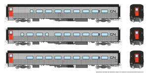 9062001 - Rapido - HO Hawker Siddeley Tempo Train: CN Set #1: Club 321, CBL 344, Coach 360
