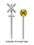 949-4197 - Walthers SceneMaster HO Railroad Crossing Signs -- 10 Each Modern Advance Warning & Crossbucks 949-4197 - Walthers SceneMaster HO Railroad Crossing Signs -- 10 Each Modern Advance Warning & Crossbucks