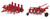 949-4162 - Walthers Scenemaster Farm Plow and Planter - Assembled -- Red 949-4162 - Walthers Scenemaster Farm Plow and Planter - Assembled -- Red