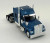 990065 - HO Logistics Replicas - Kenworth 990 Stand-Up Sleeper-Cab Semi Tractor - Assembled -- Metallic Blue
