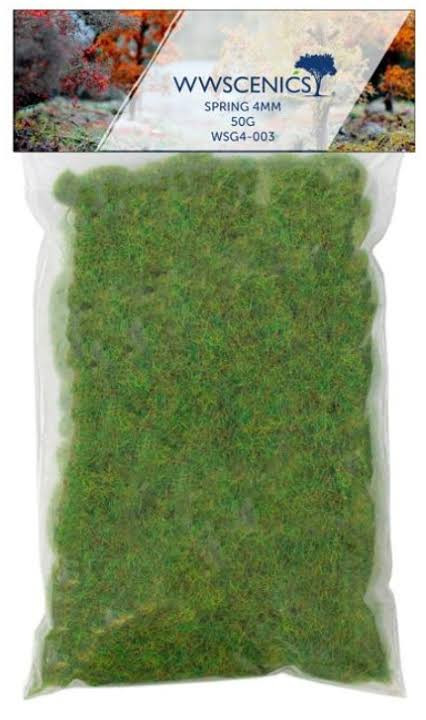 WSG4-003 - WWScenics - 4mm Spring Grass 50g Bag