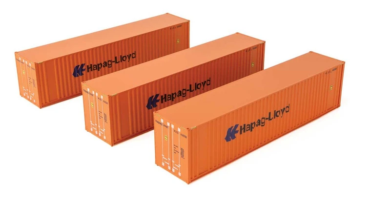 949-18202 - Walthers Scene Master - 40' Flat Panel Container - 3-Pack