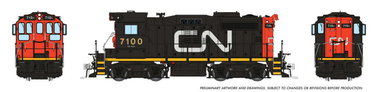 1108001 - Rapido - HO CN SWEEP (DC/Silent): CN - Large Noodle: #7100
