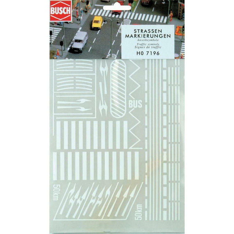 Busch 7196 Road Markings HO Scale