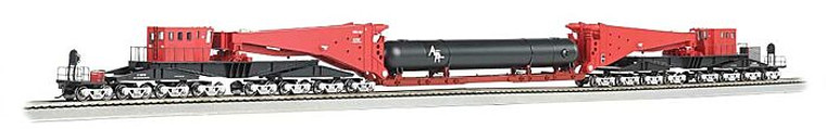 160-80513 Bachmann 380-Ton Schnabel Car w/Retort Load - Ready to Run - Spectrum(R) -- Red, Black HO Scale