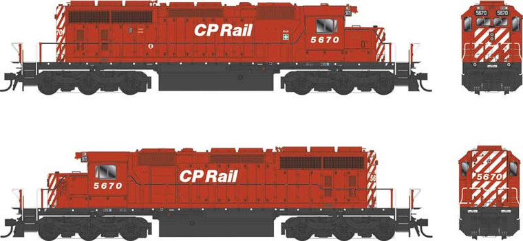 25311 - Bowser HO - SD40-2 CP, No Multi Mark #5670 - DC