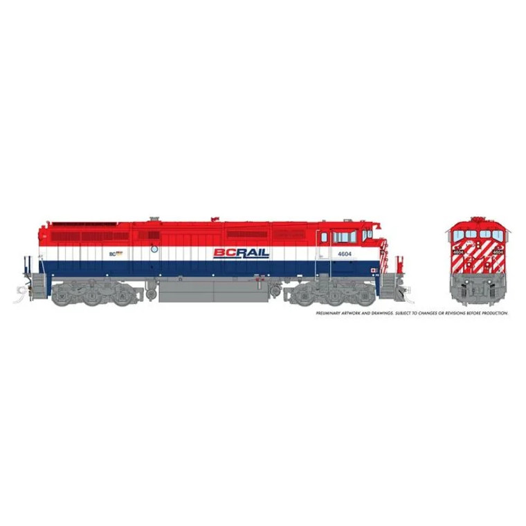 024514 - HO Dash8-40CM (DC/DCC/Sound): BCR - Red/White/Blue Scheme: #4604 ESU Loksound Speaker Upgrade