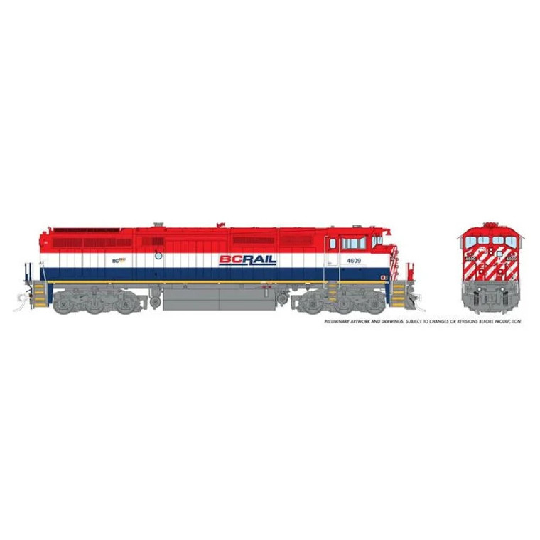 024519 - HO Dash 8-40CM (DC/DCC/Sound): BCR - Red/White/Blue w/Frame Stripe: #4621