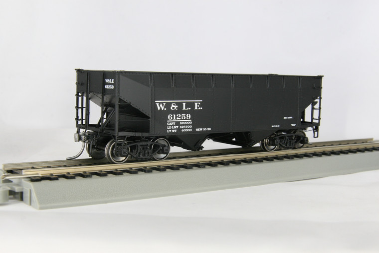 47153-04 Intermountain HO AAR Alternate Standard 2-Bay Hopper - Wheeling & Lake Erie (W&LE) (black w/white lettering) 61259