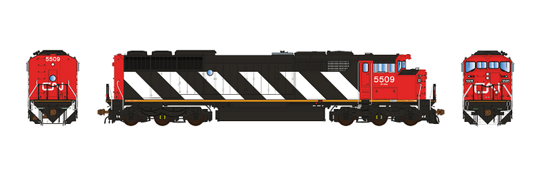 HD01N09D - Aurora Miniatures HO GMD SD60F (DCC/SOUND) CN (Stripes - In Service) #5555