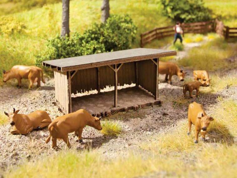 14379 - Noch Cattle Shed - Laser-Cut Minis -- Laser-Cut Kit