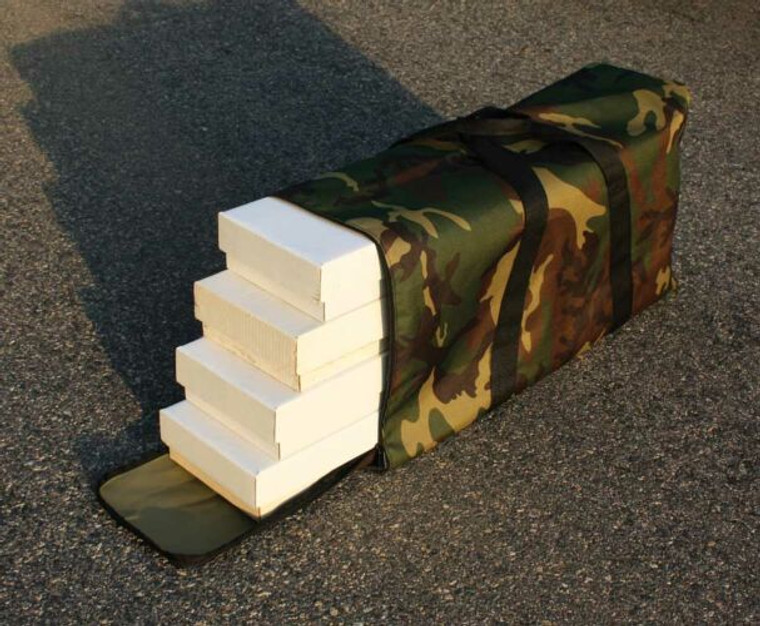 19255CAMO - A Line - Hobby Tote System w/Camouflage Nylon Carrying Case -- 4 High-Sided Containers